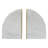 2-Piece Marble Bookends With Brass Inlay