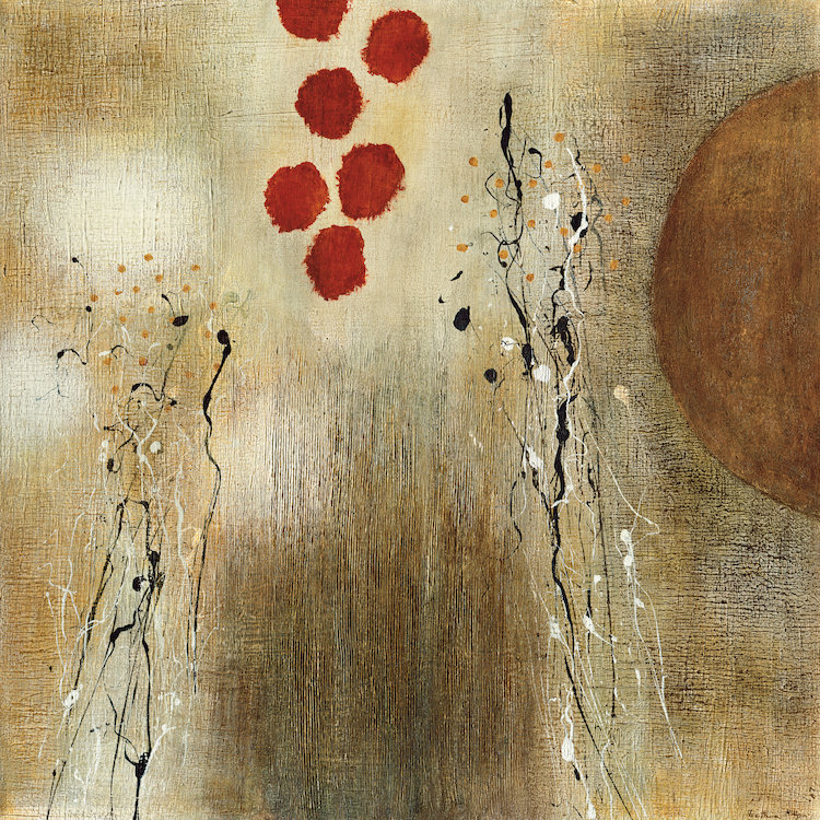 « automne moon ii », reproduction d’art sur toile, H 26 po x l 26 po x P 1,5 po, Toile tendue