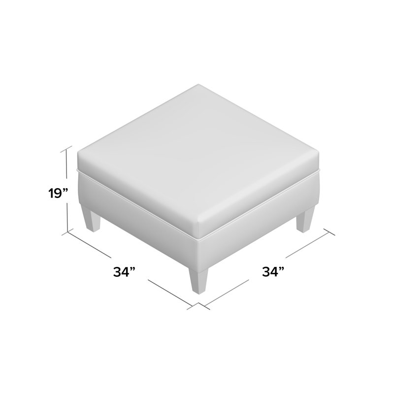 Repose-pieds avec rangement Zaylee, Herbe