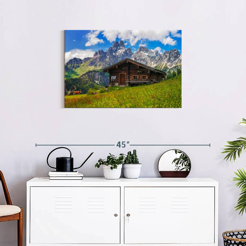 Alpine Mountain Chalet, 20" H x 30" W