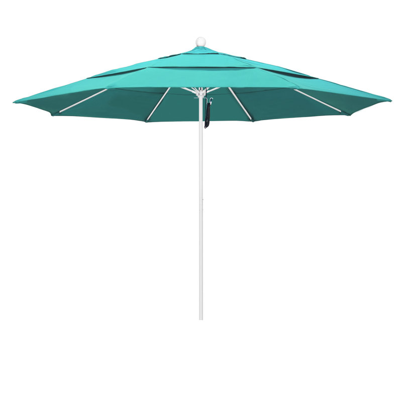 Parasol de marché 11 pi Silva, Toile Aruba Sunbrella®, Pierre noire