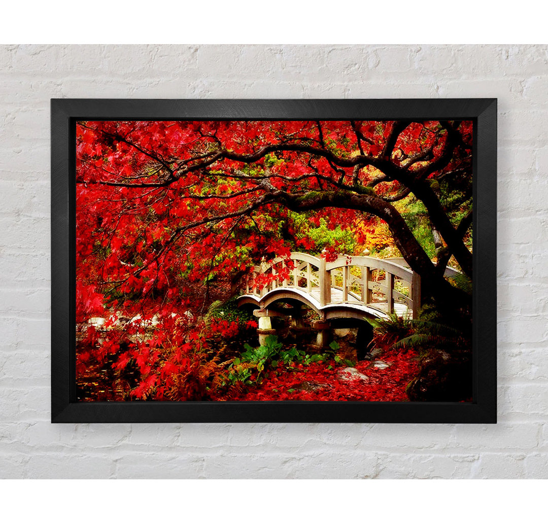 Bridge Over The Red Tree River - Einzelne Bilderrahmen Kunstdrucke