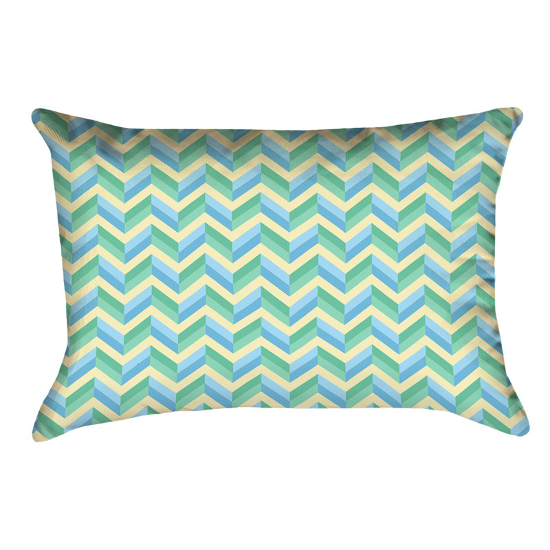 Housse de coussin Katelyn Elizabeth, Polyester, Vert / bleu
