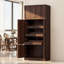 Tall Kitchen Pantry Cabinet 71 Inch Freestanding Storage Cabinet with Doors and Shelves, Adjustable Shelves, E1-Grade Wood, Walnut for Kitchen Pantry, Pantry Cabinets for Kitchen Storage