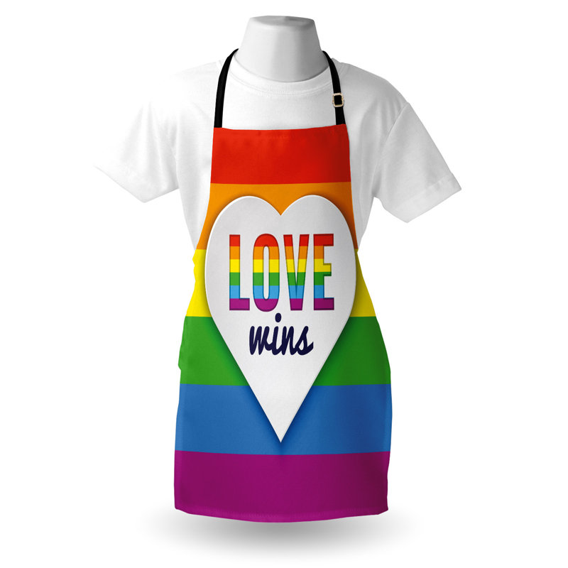 Multicolore tablier arc-en-ciel East Urban Home unisexe, LGBT Pride Love Wins