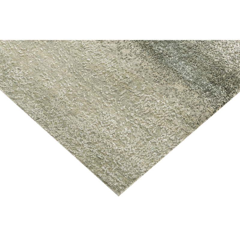 Handmade Silk and Wool Area Rug, Rectangle 5' x 8'