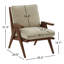 Fauteuil l 25,2 po Leonel