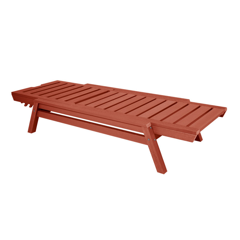Jiwoo Outdoor Chaise Lounge, Rustic Red
