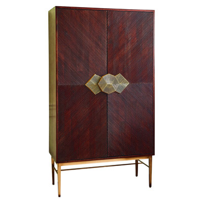 Galapagos Solid Wood Bar Cabinet