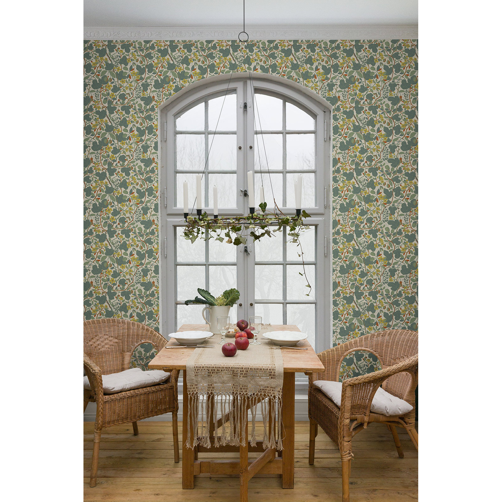 Wesler Floral Wallpaper, Turquoise