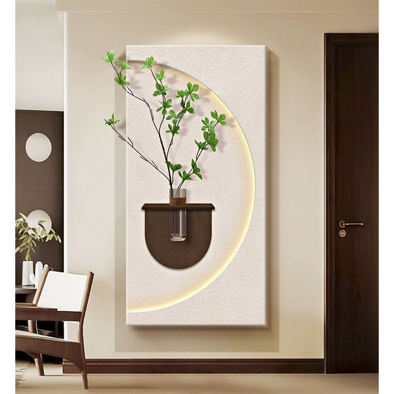 Décoration murale Wabi Sabi Greenery, H 47,24 po x l 23,62 po x P 0,39 po