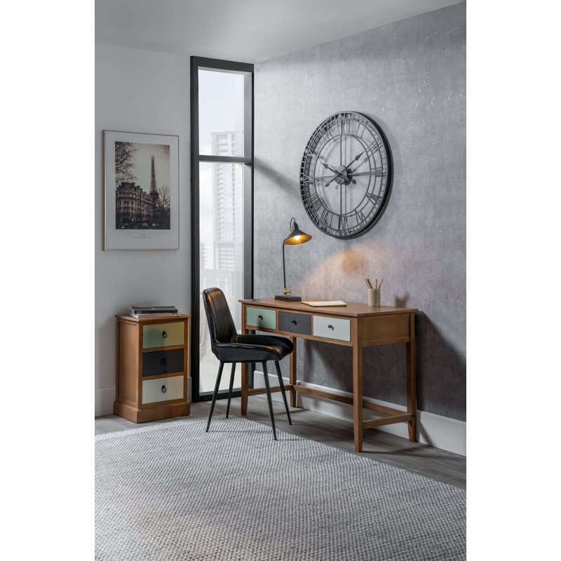 Zuria Solid Wood Writing Desk, Sage Green/Brown