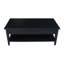 Table basse 4 pieds en bois massif avec rangement Tiller