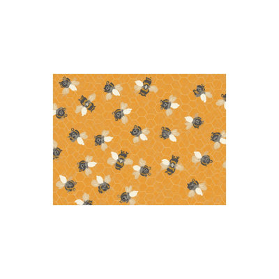 Honeycomb Bee Tablecloth for Dining Decor, Rectangle, 60L x 86W