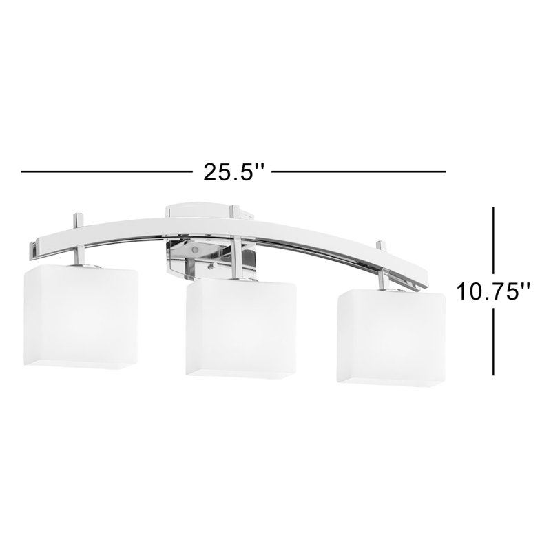 Casson 3 - Light Dimmable Vanity Light, Brushed Nickel, Ribbon