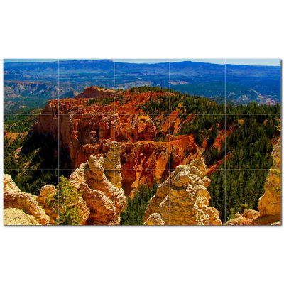 Carrelage mural décoratif 60 "x 36" en céramique Canyon PT500359: 12 "x 12" (ensemble de 15)