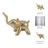 Deenna Elephant Figurine Metal Aluminum Metallic Finish 8" Gold for Home Office Bedroom Living Room Decor