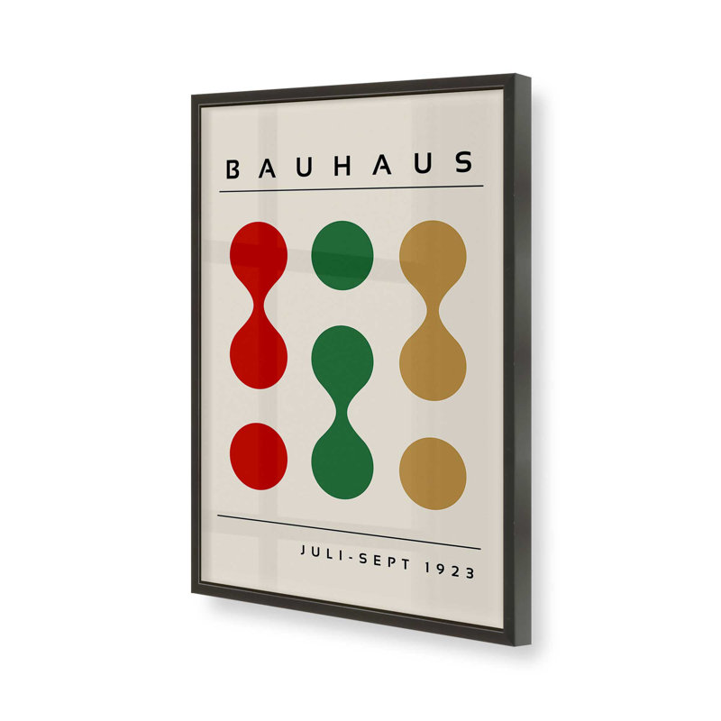 Formes du Bauhaus réinventées, H 37 po x l 25 po, Cadre photo noir satiné
