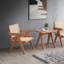 Fauteuil d'appoint beige et naturel