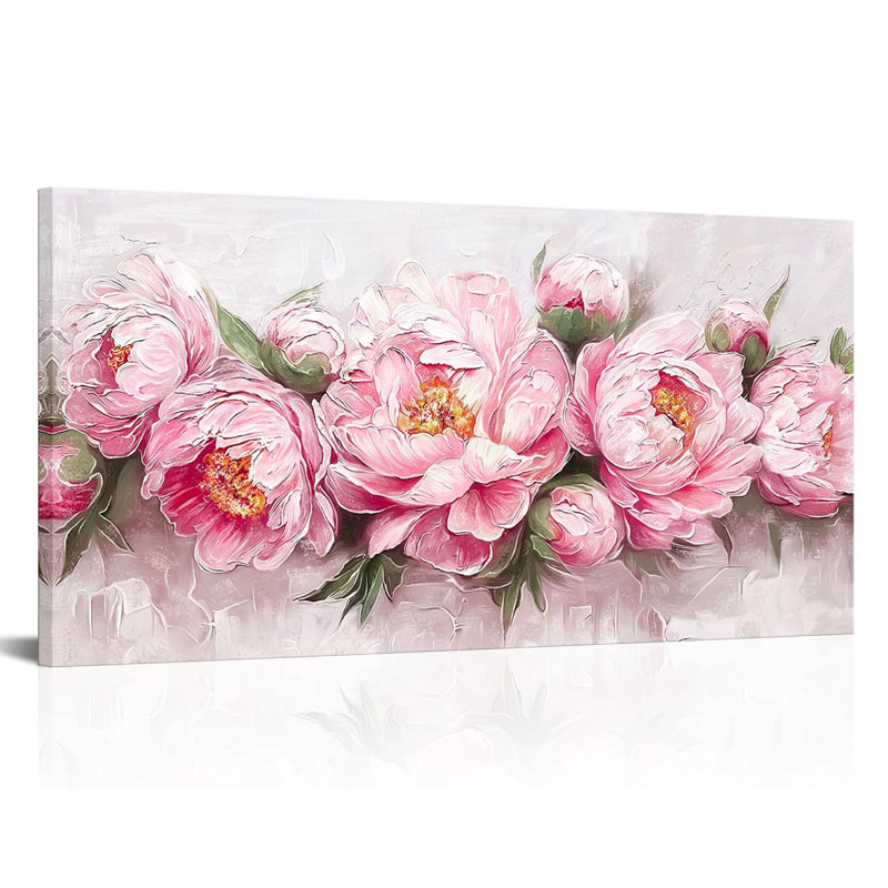 Peony Flower Wall Art Elegant Floral Art for Wall Contemporary Rose