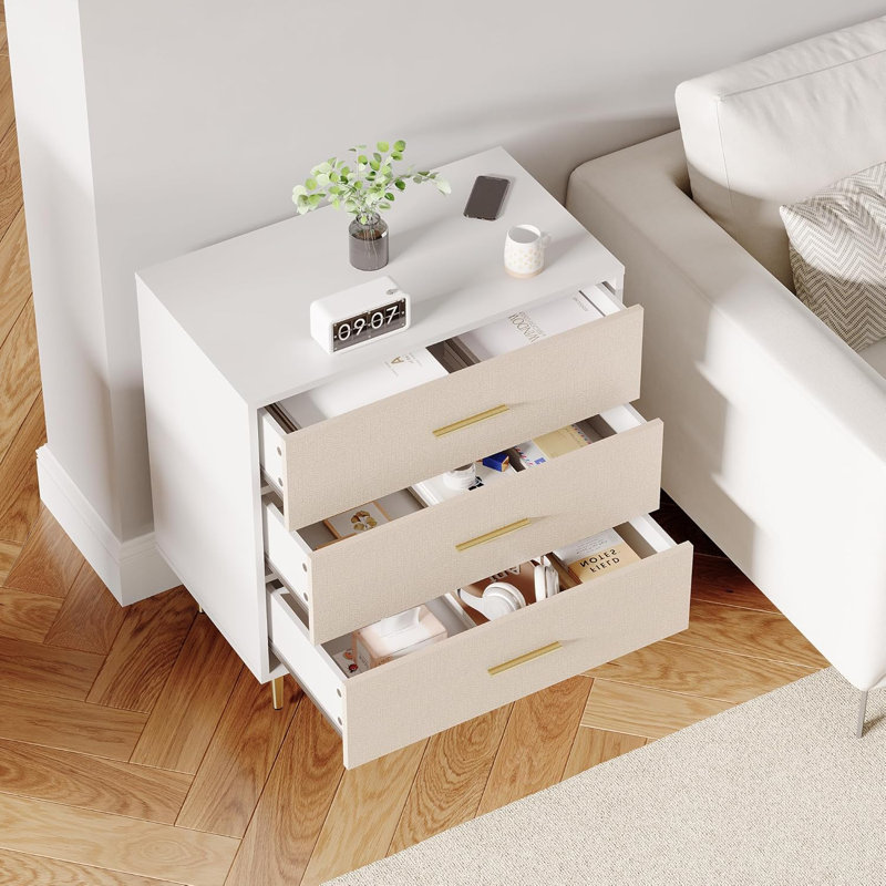 70cm W Manufactured Wood Bedside Table