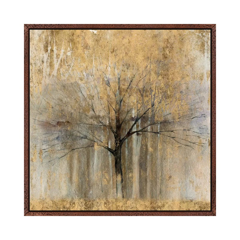 Open Arms Of Gold II by Avery Tillmon - Floater Frame Print on Canvas, Classic Wood Floater Framed, 45.72 cm H x 45.72 cm W