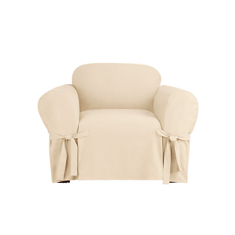 Khaki Heavyweight Cotton Duck 32"x40"x43" Armchair Slipcover