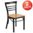 Prompton Three-Slat Ladder Back Metal Restaurant Chair-738419488