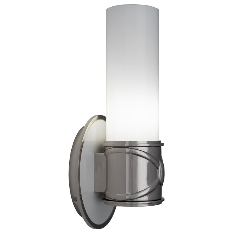 Chase Wall Sconce - , Polished Cas White, Polished Nickel