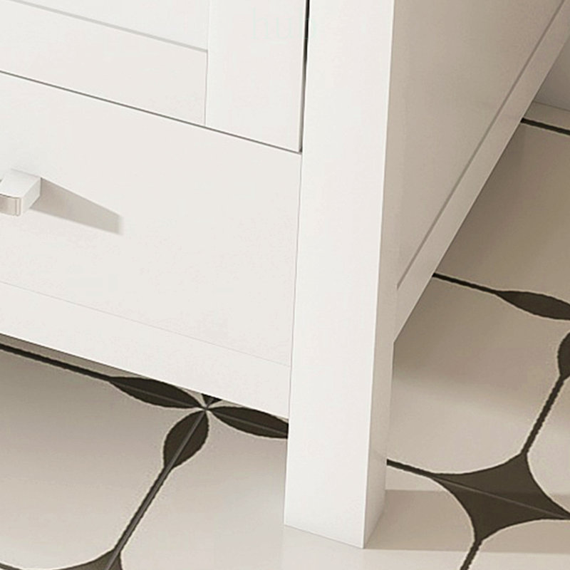 Meuble-lavabo moderne de 43 pouces avec dessus en marbre artificiel, rangement multifonctionnel et structure solide et durable (un seul trou pour robinet)
