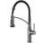 Karran Commercial Style Pull-Down Kitchen Faucet with Coil Spring, High-Arc, Multi-Function Spray in Spot-Free Gunmetal Grey-119904242