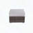 Fully Assembled Outdoor Ottoman with Weather-Resistant Wicker and Gray Cushion-1220613223