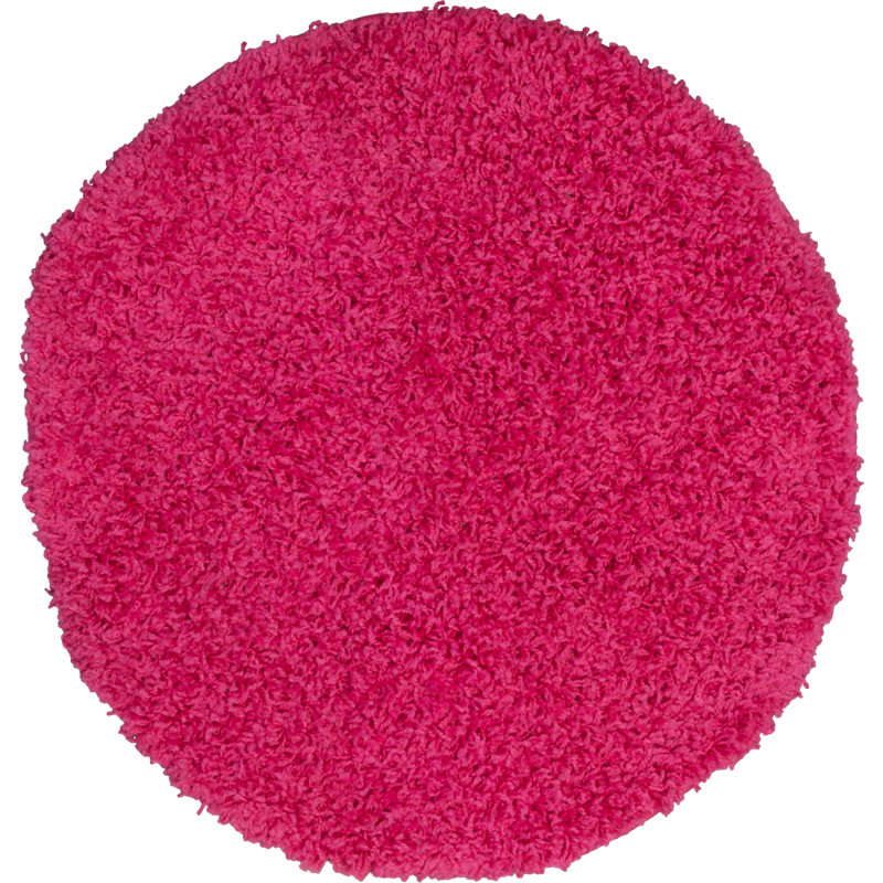 Eubanks Solid Colour Shag Area Rug, Round 200cm