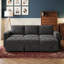 Canapé-lit modulaire en forme de L Hoelscher avec rangement gris-361050149