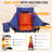 Heated Rocking Camping Chair, 3 Adjustable Heat Settings Oversized Portable Foldable Camping Chair-2138820319