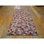 American Hooked Antique Multicolor Jewel Tones Allover Geometric Wool 1930s Rug