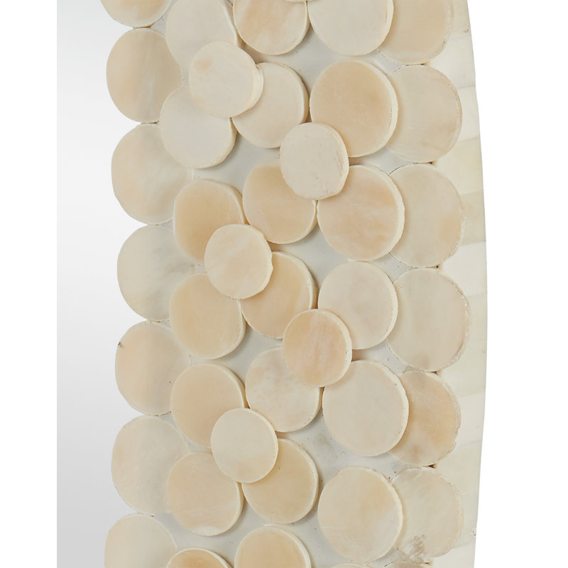 Merriam Oval Bone, Engineered Wood Mirror