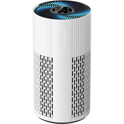 Air Purifiers Cover Up to 1500 Ft² with True HEPA Filter 20dB Sleep Mode 360° Air Intake & Outlet Air Cleaner 7 Color Light Bright White
