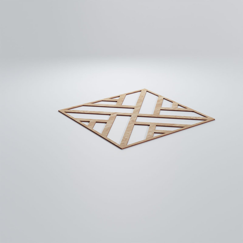 Panneaux muraux décoratifs en bois Killeen, Chêne rouge, H 23 3/8 po x l 23 3/8 po x P 1/4 po