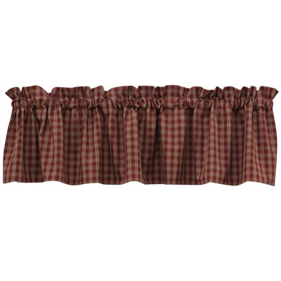 Algerine Cotton Plaid Tailored Window Valance