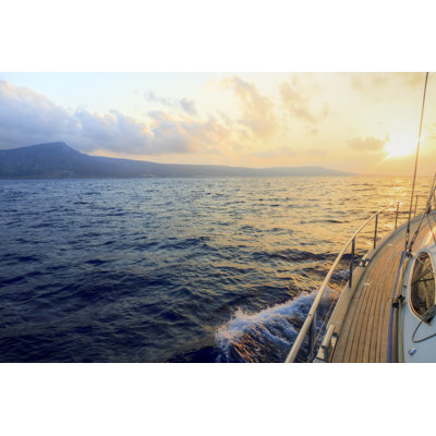 Sea At Sunset - Wrapped Canvas Print