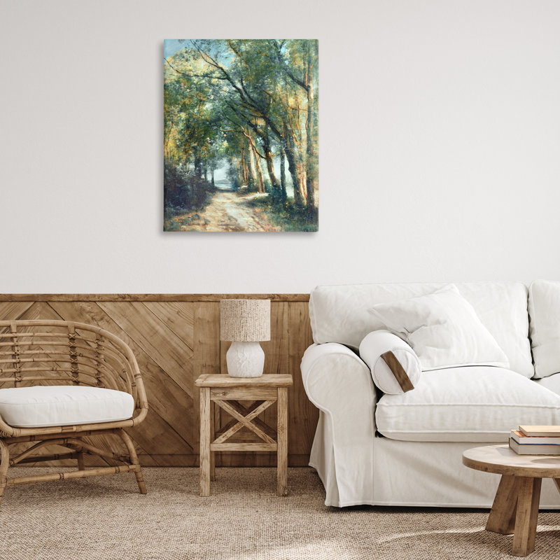 Forest Path Under Tree Canopy Canvas Wall Art, design by Corot, 40" H x 30" W