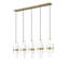Lustre linéaire pour îlot de cuisine à 5 lumières Bryelle-367990747