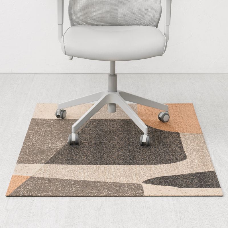 Jasper Multicolor 36" x 48" Anti-Slip Rugged Chair Mat