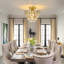 Gold Elegant Luxury Crystal Flush Ceiling Light
