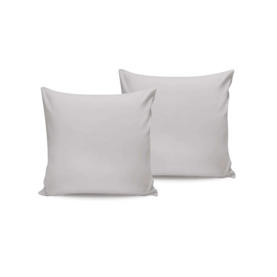 Luxurious Satin Pillowcase Set (2 Pieces), Light Grey, 31.5 x 31.5 inches | 100% Cotton Satin, 210 Thread Count, Envelope Closure | Machine Washable, Soft & Breathable, Ideal for a Restful Sleep Experience