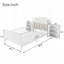 Structure de lit plateforme en métal avec 2 tablettes de rangement coulissantes-393727780