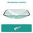 Modern Rectangular Tempered Glass Above-Counter Bathroom Vessel Sink with Pop-Up Drain