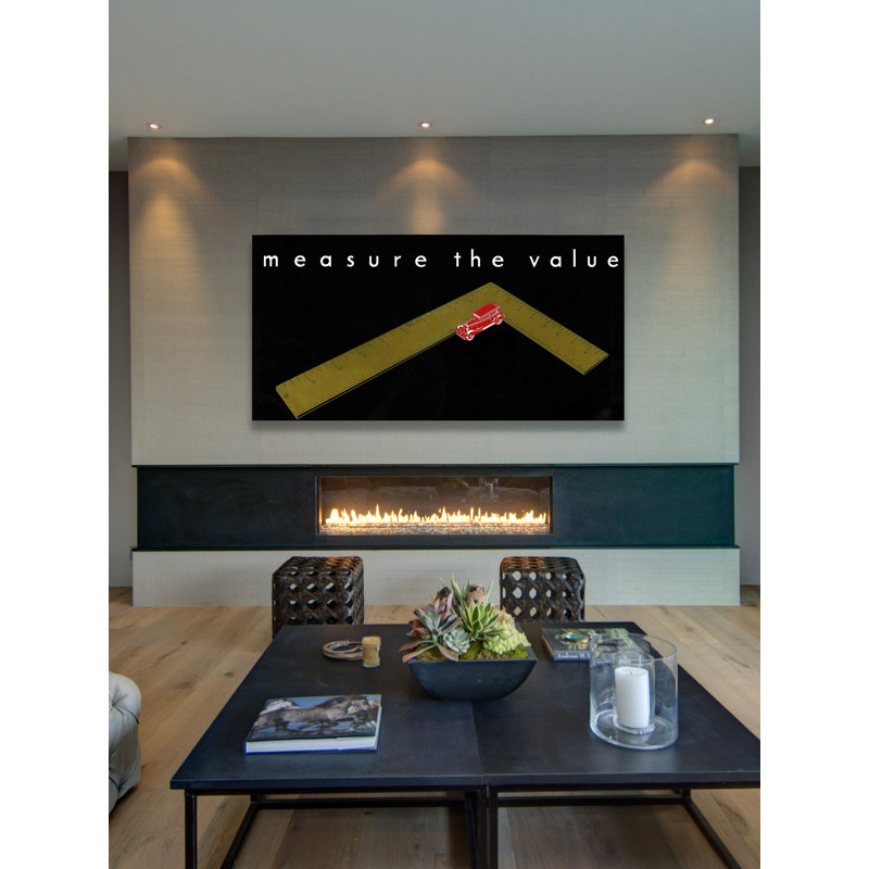 Measure The Value - Wrapped Canvas Print, 45cm H x 91cm W x 3.81cm D