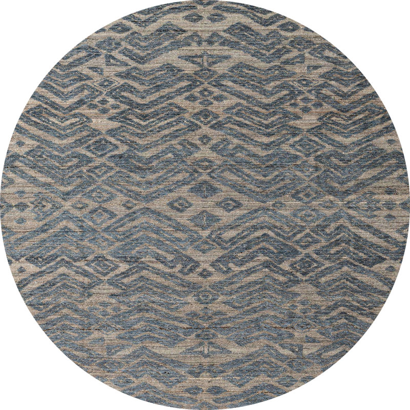 Abstract Indoor Rug, Round 7'